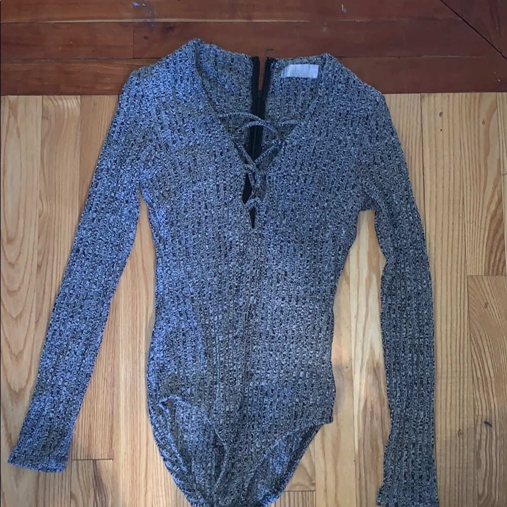 LF Gray bodysuit